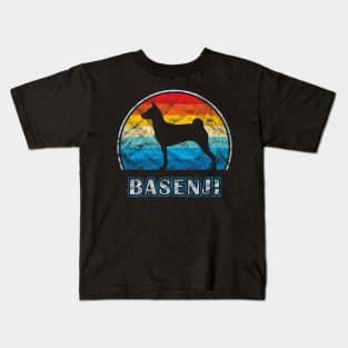 Basenji Vintage Design Dog Kids T-Shirt